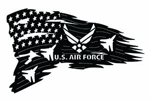 free dxf file american flag