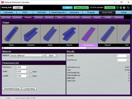sheet metal weight gauge calculator
